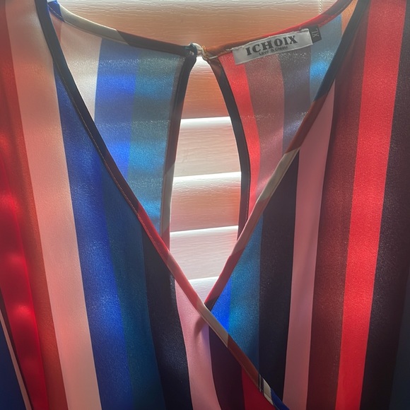 XL Colorful ICHOIX Dress W/ Slit - Picture 6 of 8